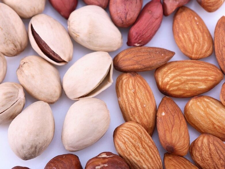 pistachios and almonds to improve strength